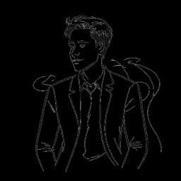 Un dibujo de línea de un joven, representando a Taj Cross, mostrando el crecimiento de su carrera a través de exitosos proyectos de actuación.