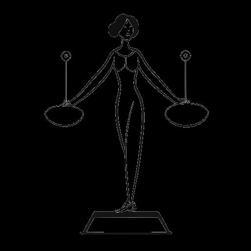 Desenho de linha de uma mulher, representando Breckie Hill, equilibrando diversão e disciplina