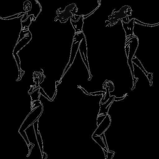 Desenho de linha de uma mulher, representando Breckie Hill, criando conteúdo para o TikTok