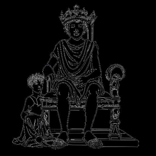 Lijntekening van Adonis Graham als de Griekse God van schoonheid en verlangen