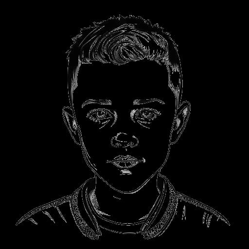 Lijntekening van Adonis Graham die lijkt op Justin Timberlake en Chet Hanks