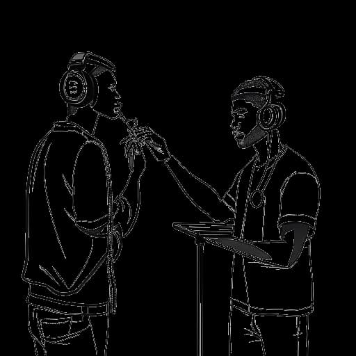 Disegno in arte lineare di Travis Scott che attira l'attenzione di T.I. con la sua produzione 'Lights (Love Sick)'