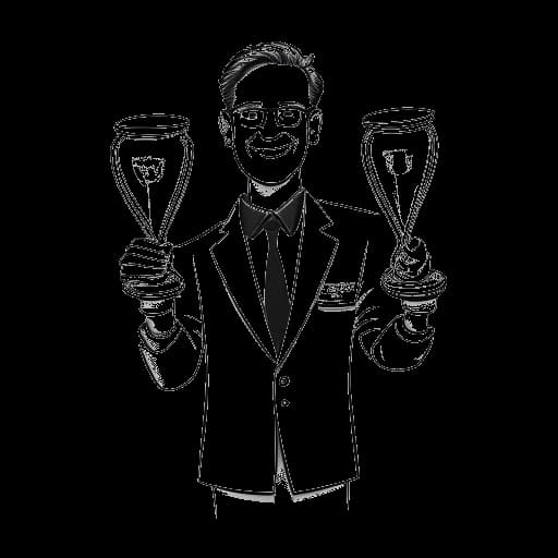 Disegno in arte lineare delle otto nomination ai Grammy di Travis Scott e della sua vittoria ai Latin Grammy