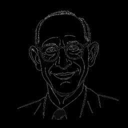 Dibujo lineal de Michael Moritz realizando inversiones de éxito.