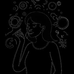 Desenho de uma linha de uma mulher, representando Ava Louise, aparecendo animada em uma conversa, com a silhueta de um assento de vaso sanitário e símbolos de vírus ao fundo, sugerindo seu polêmico salto para a fama.