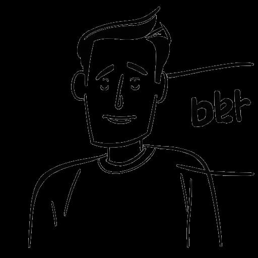 Strichzeichnung eines Mannes, der Varion darstellt, der als Nebendarsteller in der ZDFneo-Serie 'Ich dich auch!' auftritt.