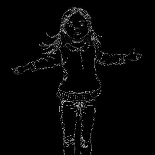 Disegno in stile line art di Greta Thunberg che incoraggia il 'flight shaming' in Svezia