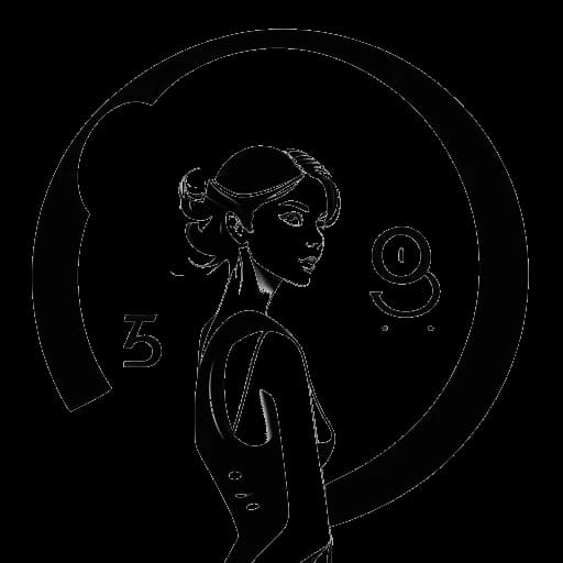 A line art drawing of a woman, representing Alix Earle, standing before a prominent TikTok logo with '8.8 million' hovering above her against a white backdrop.