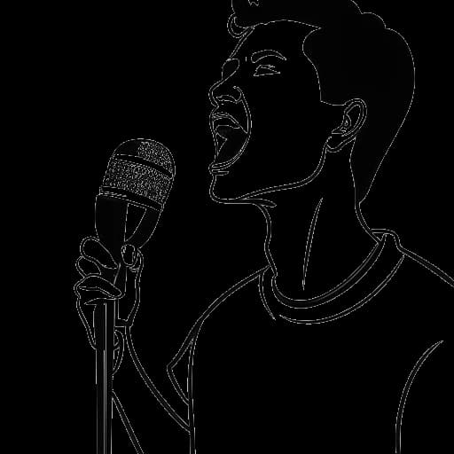 Strichzeichnung von Phil Laude als Yung Larry, was seinen Beitrag zum Soundtrack von 'Bibi & Tina: Mädchen gegen Jungs' darstellt.