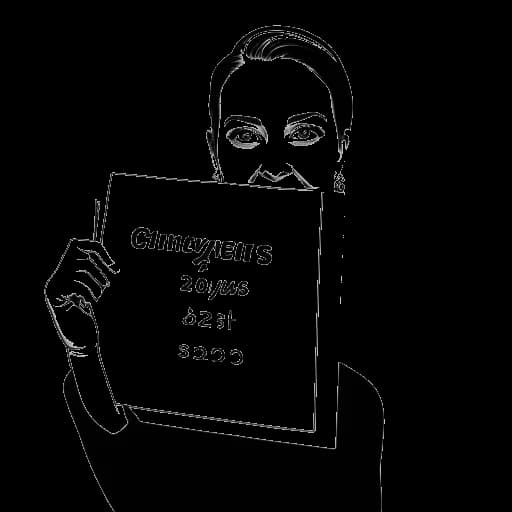 Lijntekening van Talinda Bennington, een '320 Changes Direction' spandoek vasthoudend, wat de campagne voor bewustwording van geestelijke gezondheid vertegenwoordigt die ze lanceerde na Chester's overlijden.