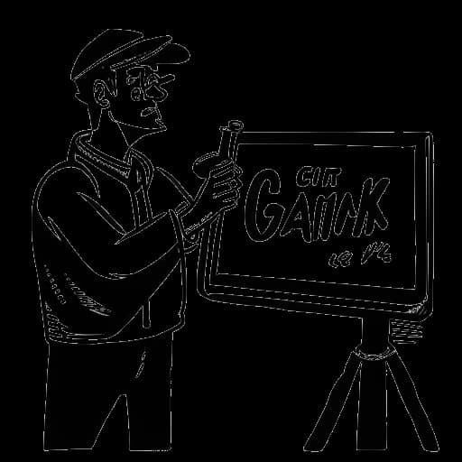 Lijntekening van Chester Bennington die acteert in de film Crank.