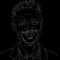 Line art drawing of Roberto Gonzalez, known as Fanum, an influential YouTuber with a charismatic smile, stylishly dressed, confidently speaking in front of a camera. He is a creative content creator, known for his captivating videos that resonate with his audience.
