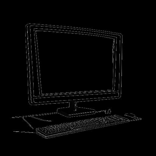 Strichzeichnung eines Computerbildschirms, auf dem der YouTube-Kanal unsympathischTV angezeigt wird.