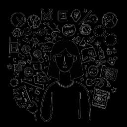 A black and white line art drawing of a figure surrounded by symbols representing controversy, with social media icons in the background. The image represents Andrew Tate's controversial nature and his presence on various social media platforms.