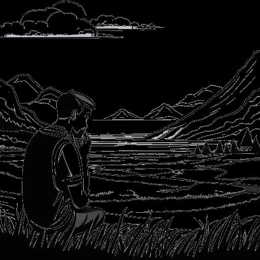 Strichzeichnung eines Mannes, der eine Träne wegwischt, mit einer Minecraft-Landschaft im Hintergrund, der Jschlatt repräsentiert.